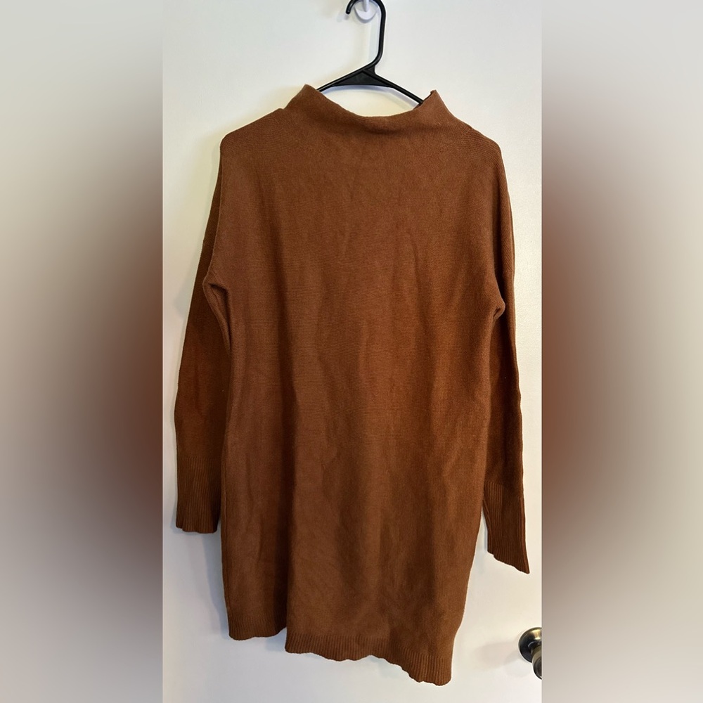 Brown Long Sleeve Sweater Dress.